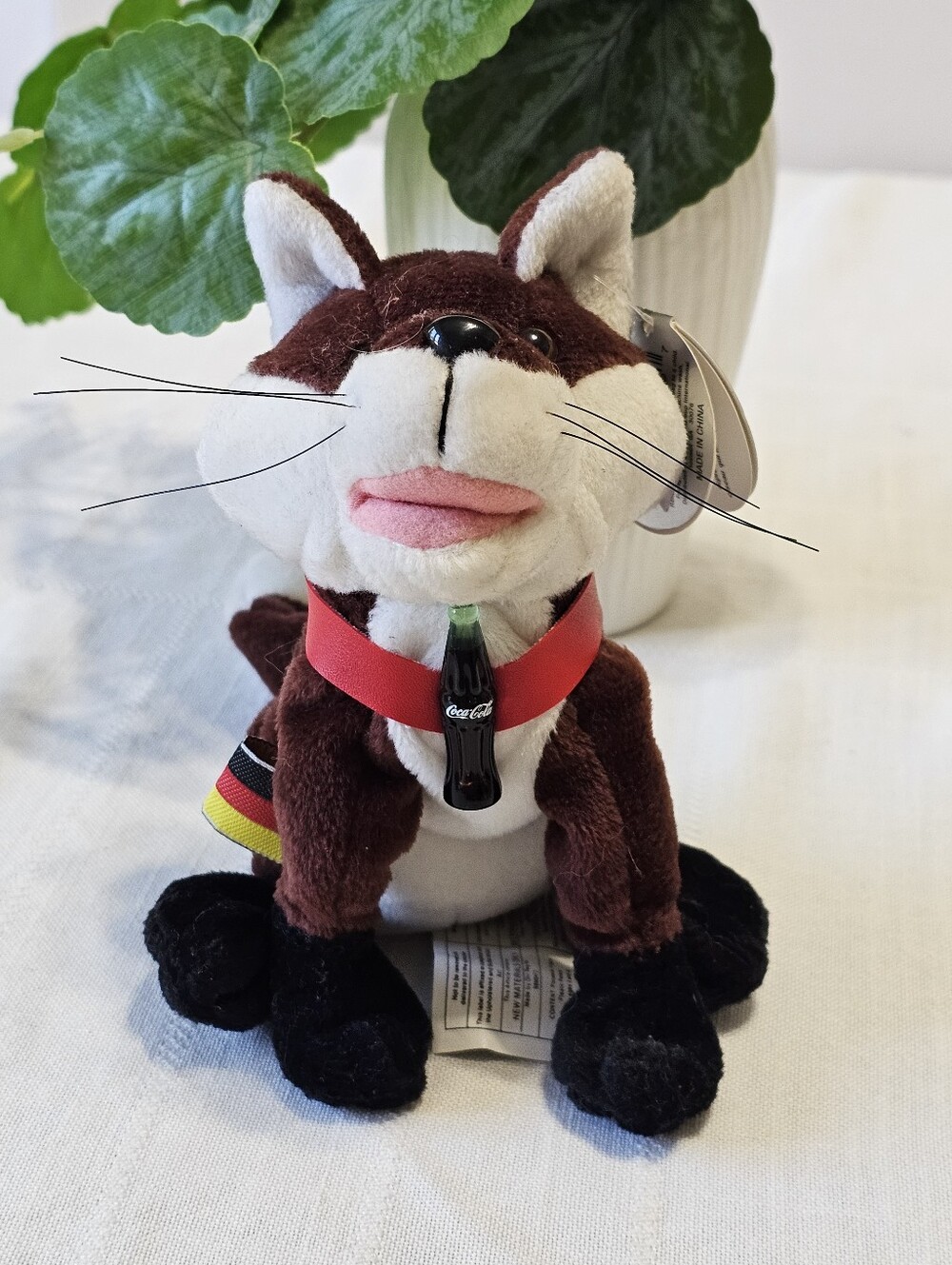 Vintage 1999 Coca-Cola Fannie the Fox Germany Plush #0230 NWT